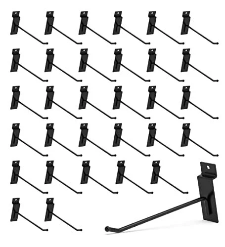 POETISKE Slatwall Hooks 32PC 10 Inch Slatwall Accessories Slatwall Panel Hook...