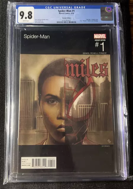 Spider-Man 1 2016 Cgc 9.8 Miles Morales Hip Hop Variant Nas Illmatic Adi Granov