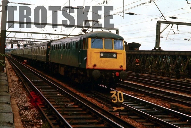35MM SLIDE BR British Rail Electric Loco Class 81 81020 Preston 1978 ...