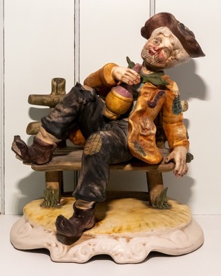 CAPODIMONTE CONTADINO CON FIASCO 