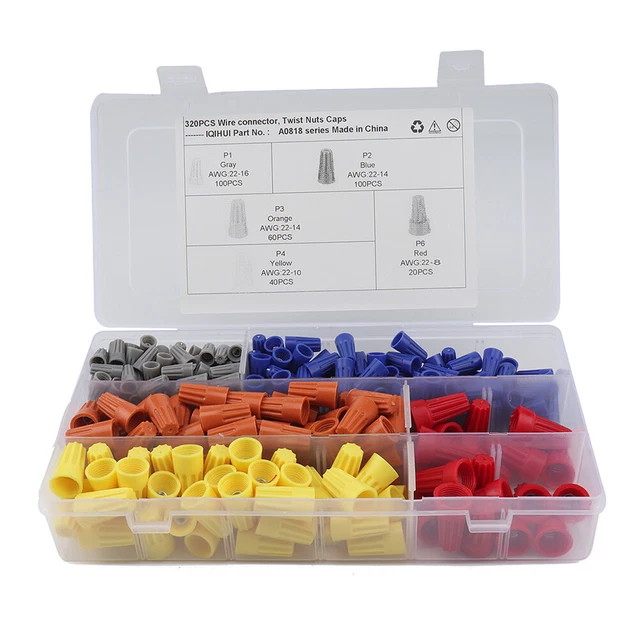 ELECTRICAL WIRE CONNECTOR Assortment Screw Termicals Twist Nuts Caps