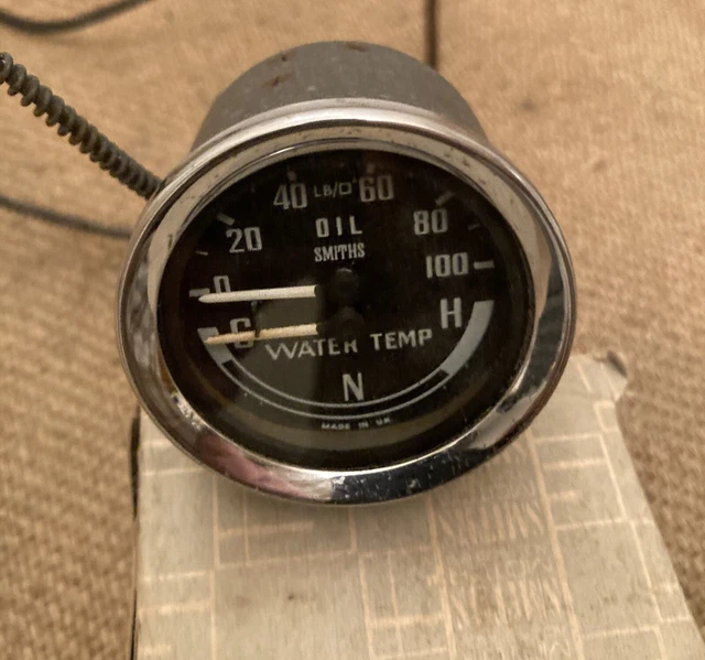 ORIGINAL SMITHS Water temperature and oil pressure gauge MG / MGB