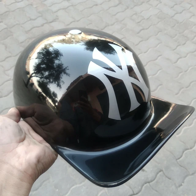 Motorcycle Helmet Baseball Cap strong fiberglass custom paint Black & silver NY