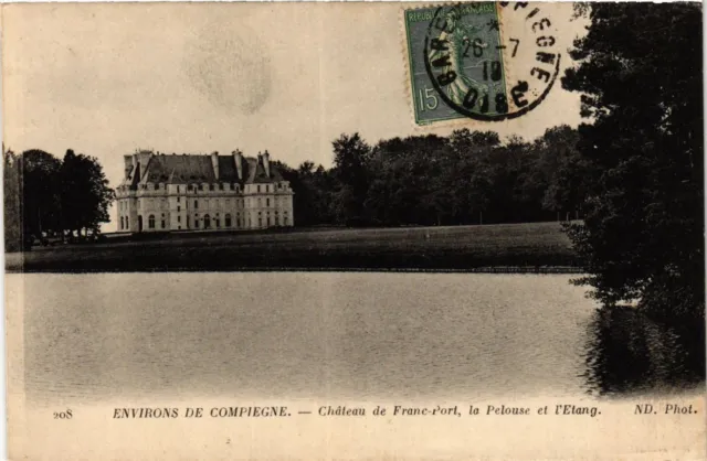 CPA AK Env. de COMPIEGNE - Chateau de Franc-port la Pelouse et l'Etang (423991)