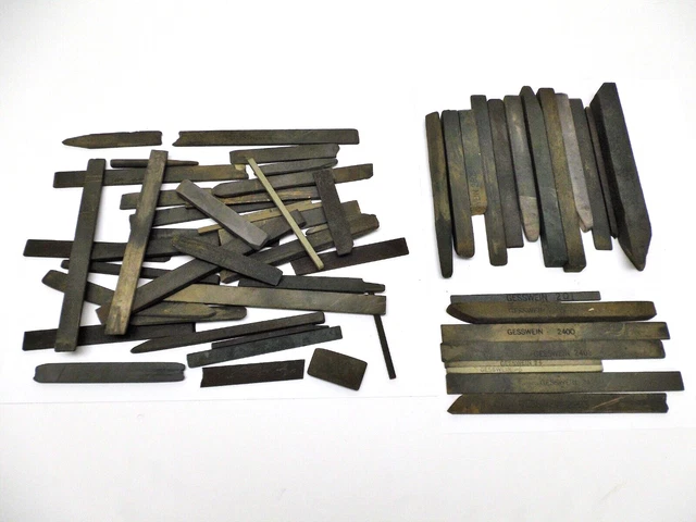 Over 50 Used Assortment Mixed Machinist Sharpening Stones ~ Gesswein