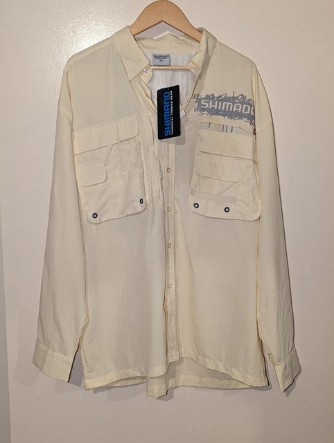 Shimano Pro Series Mens Fishing Shirt Lemon Ultra Violet Protection XL Venting