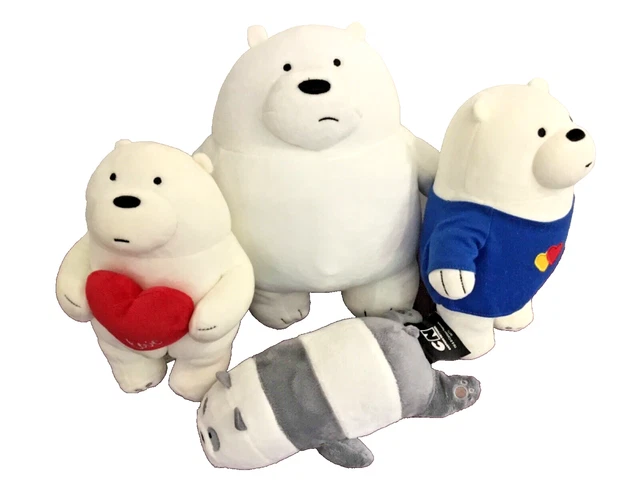 CARTOON NETWORK WE BARE BEARS PLUSH TOY BEARS BUNDLE x 4 RARE ICE