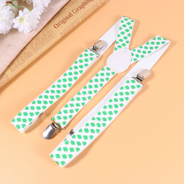 2 pz bretelle trifoglio verde felice regalo regolabile matrimonio
