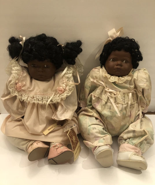 Dynasty Doll Collection -Anna Collection Lila and Annie Porcelain and Cloth 18”