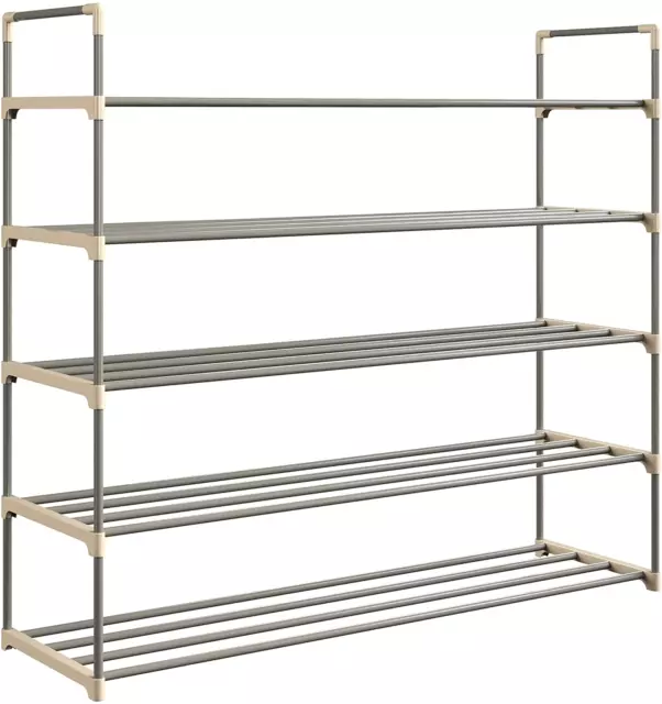 Shoe Rack with 5 Shelves-Five Tiers for 30 Pairs-For Bedroom, Entryway, Hallway,