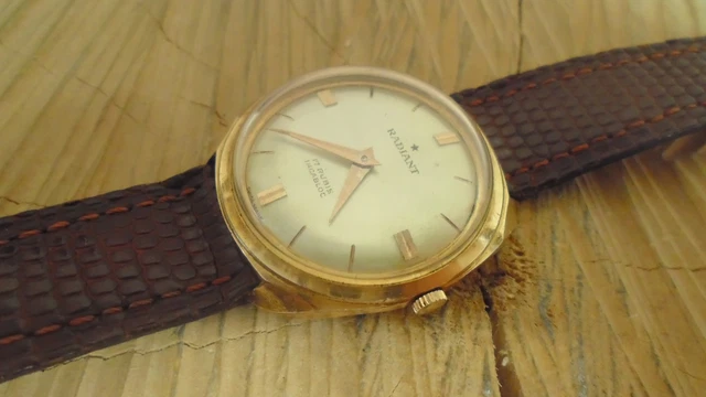 MONTRE SUISSE ANCIENNE mécanique homme RADIANT pl OR PESEUX 320