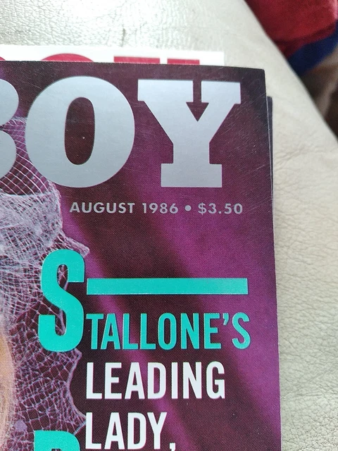 PLAYBOY MAGAZINE AUGUST 1986 Sigourney Weaver Sylvester Stallone Jackie