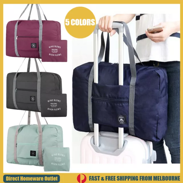 Foldable Suitcase Large Travel Bag Luggage Carry-On Clothes Storage Organizer