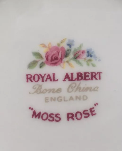 Vintage Royal Albert "Moss Rose” Bone China Tea Set Large Open Sugar Bowl 300 ml 2