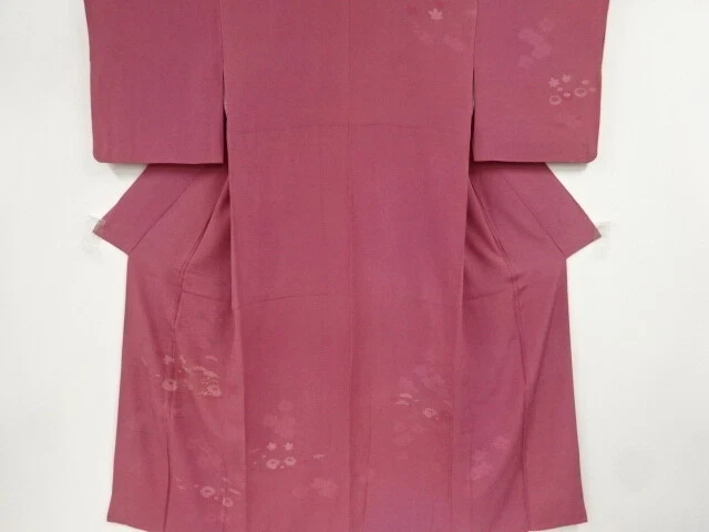 36959# Japanese Kimono / Antique Kimono / Embroidery / Mansion & Floral Plan