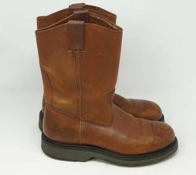 FRYE HOMME TRAVAIL Travaux Bottes Cuir Marron 8.5 EUR 41 55