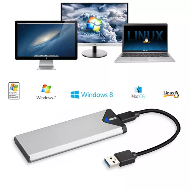 Adaptateur de convertisseur de lecteur de SSD externe M.2 SATA SSD vers USB 3.0