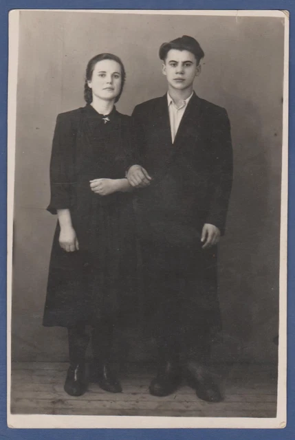 Beautiful Boy and Girl Soviet Vintage Photo USSR