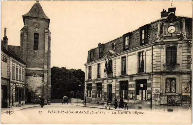 CPA AK Villiers s Marne La Mairie et l'Eglise FRANCE (1282938)