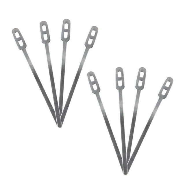 Paris Prix - Lot De 8 Touillettes Pour Café "métal" 11cm Gris