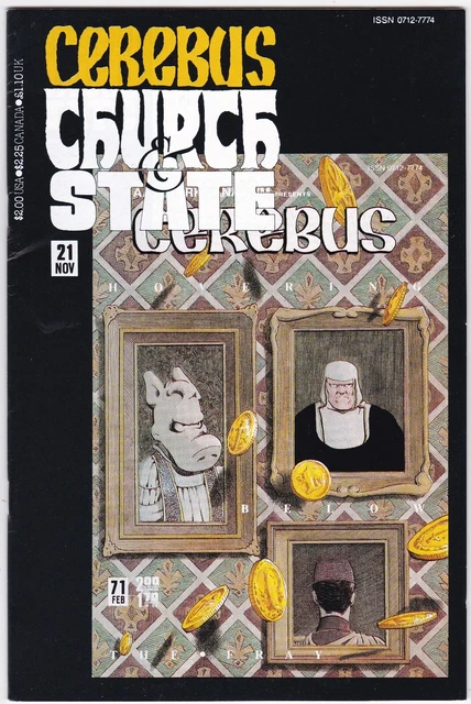 CEREBUS: CHURCH AND STATE #21 Nov 1991 Aardvark-Vanaheim reprints Cerebus #71