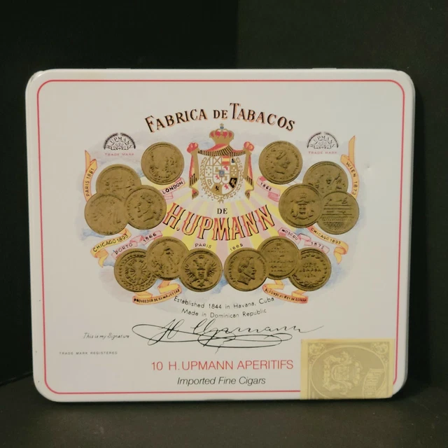 H Upmann Aperitifs Imported Fine Cigars Empty Tin Box Fabrica de Tabacos