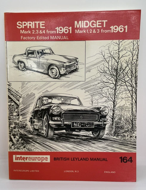 BMC British LEYLAND FACTORY WORKSHOP MANUAL 164  - SPRITE & MIDGET 1961
