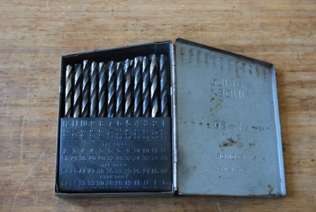 Vintage RADNOR 1-60 DRILL INDEX  DRILL BITS * Please read details*