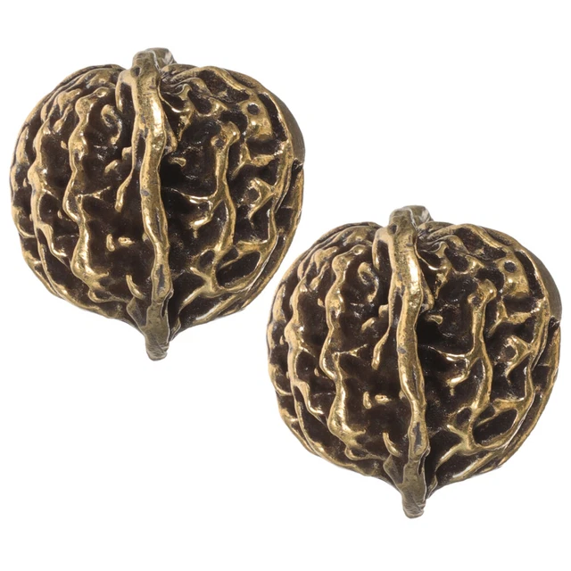 Boules d'exercice chinoises, 2 pièces, en laiton, thé, ornements pour