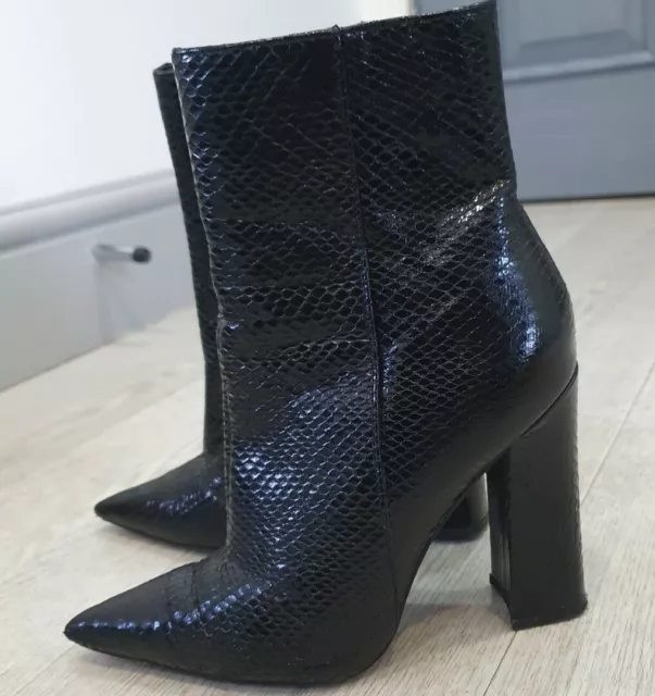 TOPSHOP WOMEN BLACK boots zip up UK 3 EUR 36 £46.99 - PicClick UK