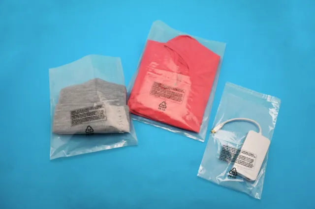 Poly Bags Resealable Suffocation Warning Clear Lip & Tape 1.5 mil Shirt Apparel
