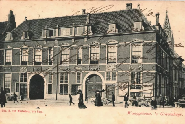 Netherlands Den Haag The Hague Waaggebouw Vintage Postcard 03.74