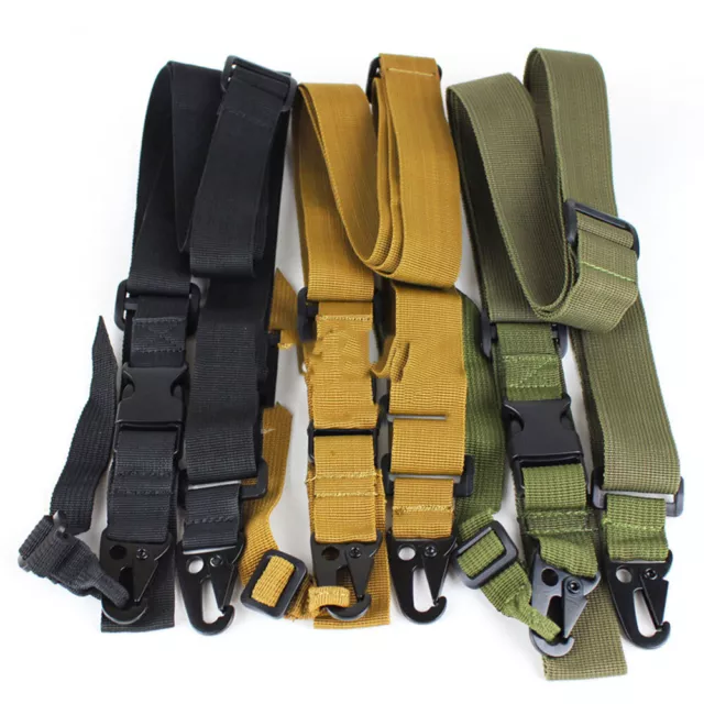 Tactical 3 Point Gun Sling Shoulder Strap Rifle Rope Belt Hunting Accessories