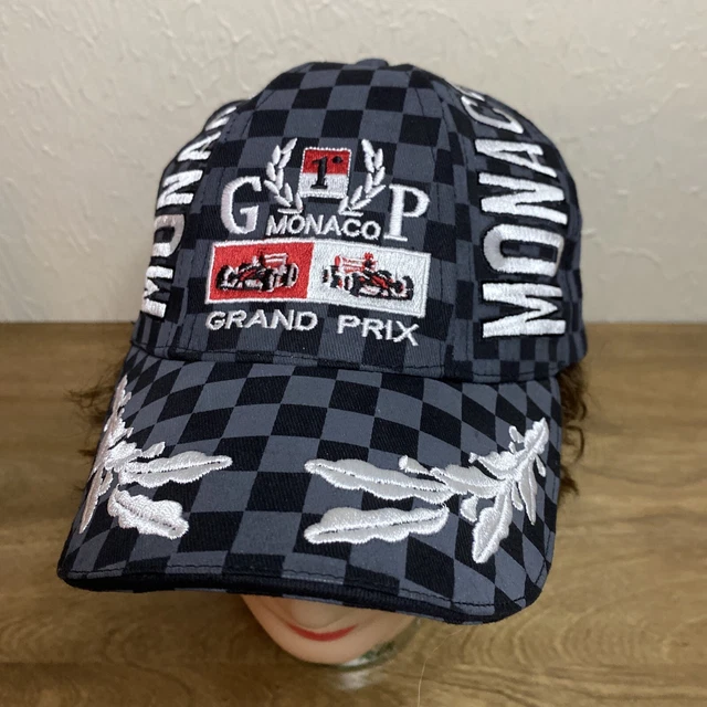Monaco Grand Prix Hat Monte Carlo Strapback Adjustable Racing Checkered Flag Cap