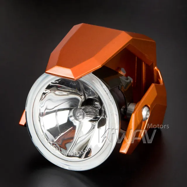 3" projector lamp H3 12V 55W ECE noir aluminum housing orange ABS shield x1