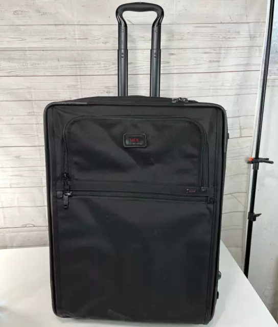Tumi Alpha Ballistic Rolling Wheeled Checked Suitcase Luggage Expandable 24"