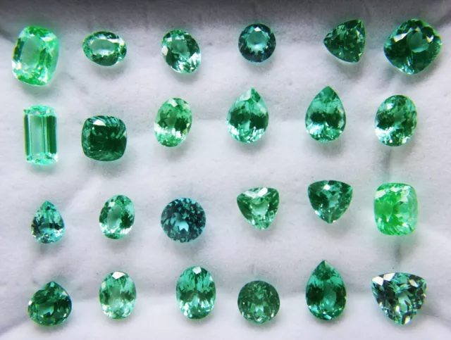 Loose Gemstones Lot Mix Shape Green Blue Paraiba Natural Tourmaline 100 Ct 2