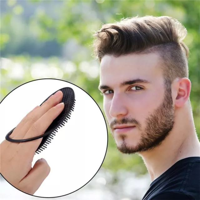 Hand Pocket Comb Brush Hair Men Beard Mustache Palm Travel Scalp Massager Uk**