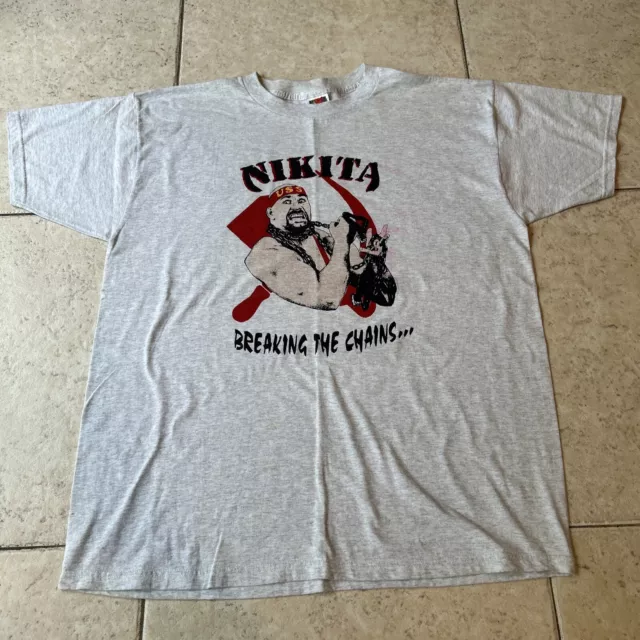 Nikita Koloff Vintage Wrestling T-shirt Y2K Breaking The Chains Men’s XL NWA