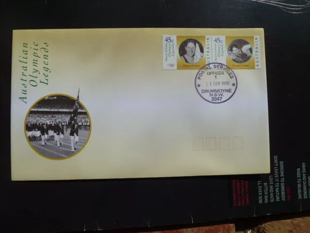 1998 Australian Olympic Legends Fdc Dawn Fraser Drummoyne ( Swim Club ) Postmark