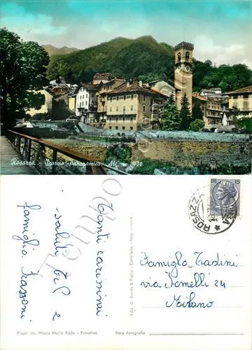 Cartolina di Rosazza, panorama - Biella