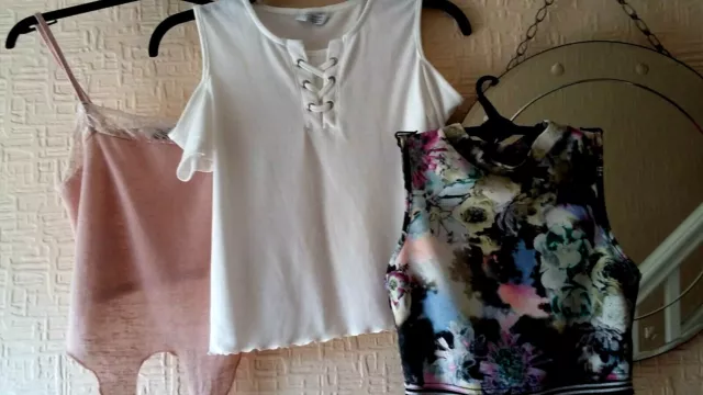 Bundle Girls Clothes - 3 Trendy Tops. Kylie, Primark & New Look 915. 12/13 Yrs.