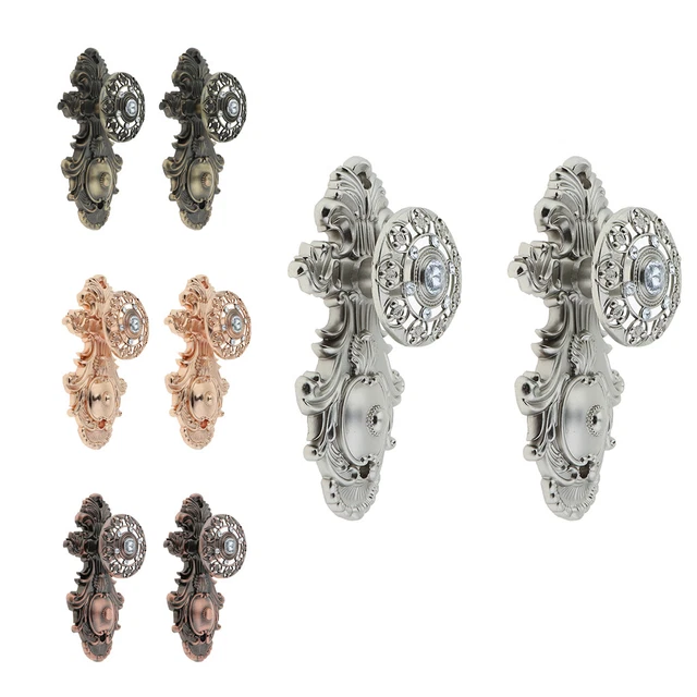 2Pcs Tassel Curtain Holdbacks Metal Drapery Tieback Wall Hook for ,Stylish