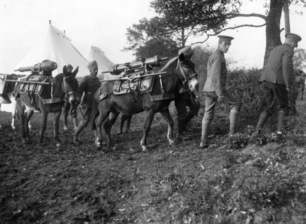 Soldiers of the Indian army in training at Lyndhurst in Hampshire Old Photo