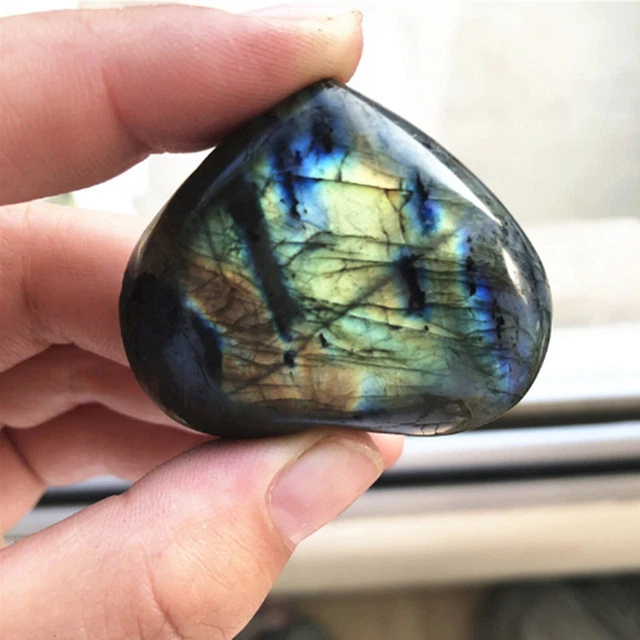 Pietra preziosa quarzo curativa pietra labradorite cristallo labradorite forma cuore