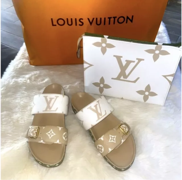 Louis Vuitton Women's Bom Dia Flat Mules Limited Edition Grace  Coddington Catogr