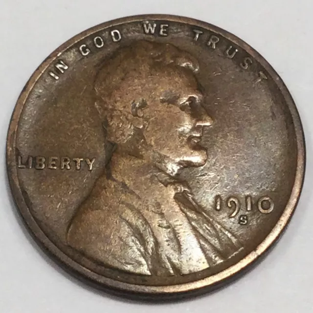1910-S Lincoln Wheat Cent Penny Beautiful Coin Rare Date
