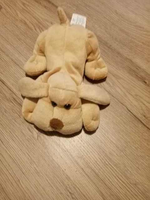 Doudou allonge chien marron 20cm toysrus tbe