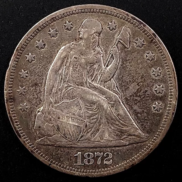 1872 Seated Liberty Dollar! Plenty of sharpness!