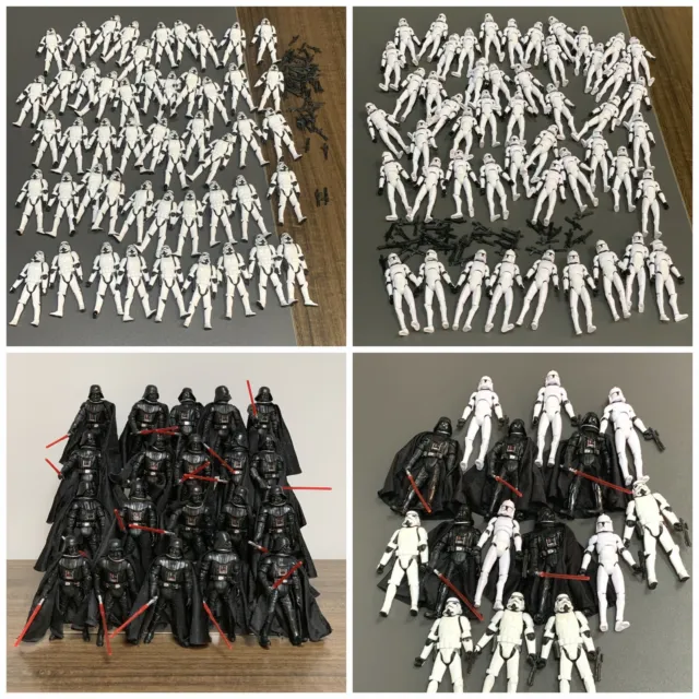 Lot Star Wars Stormtrooper Darth Vader Clone Trooper Figurine 3.75" Film Jouets